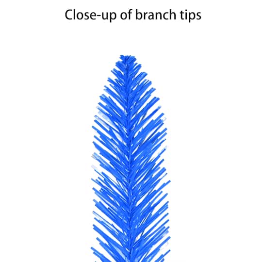 6ft. Pre-Lit Blue Alpine Pencil Artificial Christmas Tree, Clear Lights